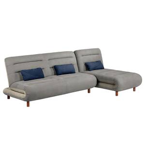 Ecksofa Energy (beidseitig montierbar) Webstoff - Grau / Cappuccino / Blau