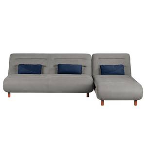 Ecksofa Energy (beidseitig montierbar) Webstoff - Grau / Cappuccino / Blau