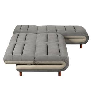 Ecksofa Energy (beidseitig montierbar) Webstoff - Grau / Cappuccino / Blau