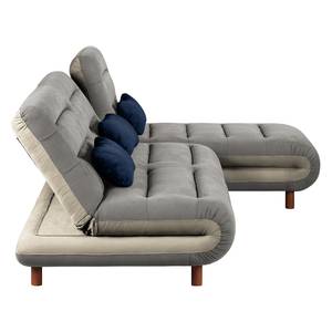 Ecksofa Energy (beidseitig montierbar) Webstoff - Grau / Cappuccino / Blau