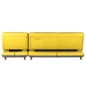 Ecksofa Energy (beidseitig montierbar) Webstoff - Grau / Gelb