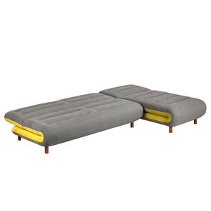 Ecksofa Energy (beidseitig montierbar) Webstoff - Grau / Gelb