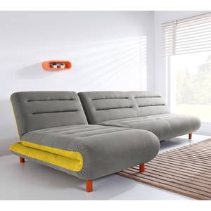 Ecksofa Energy (beidseitig montierbar) Webstoff - Grau / Gelb