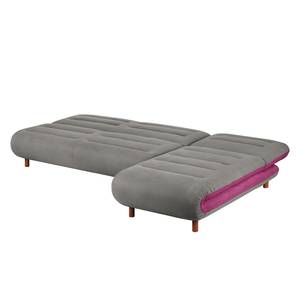 Ecksofa Energy (beidseitig montierbar) Webstoff - Grau / Beere