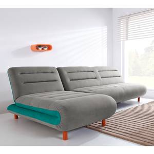 Ecksofa Energy (beidseitig montierbar) Webstoff - Grau / Türkis