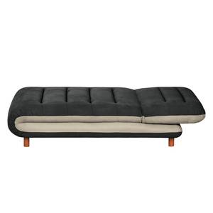 Chaiselongue Energy Webstoff Schwarz / Cappuccino