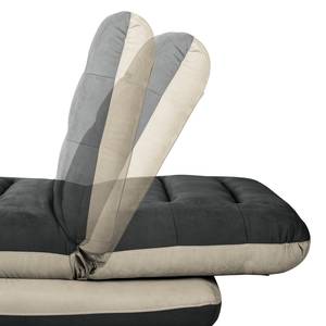 Chaiselongue Energy Webstoff Schwarz / Cappuccino