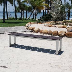 Banc de jardin Teakline Premium II Teck massif / Acier inoxydable