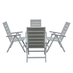 Ensemble de jardin Kudo X (5 éléments) Polywood / Aluminium - Gris