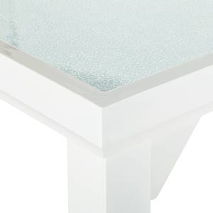 Gartentisch Leno Aluminium / Glas - Weiß
