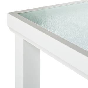 Table de jardin Leno Aluminium / Verre - Blanc