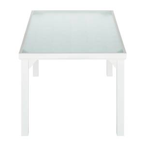 Tuintafel Leno aluminium/glas - wit