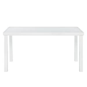 Tuintafel Leno aluminium/glas - wit