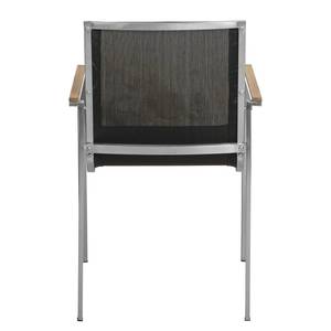 Table et chaises de jardin TEAKLINE 7D+ Teck massif / Textile - Noir