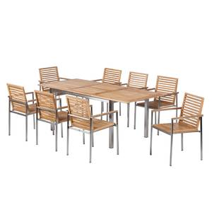 Set di 9 mobili TEAKLINE A plus Legno massello di teak / Acciaio inox