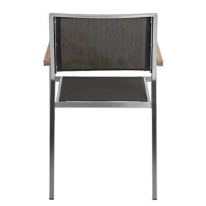 Essgruppe TEAKLINE 9-teilig Kombi C Plus Teak massiv / Textilene - Schwarz