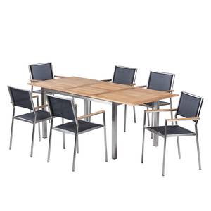 Essgruppe TEAKLINE 7-teilig Kombi C Plus Teak massiv / Edelstahl