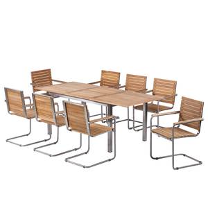 Essgruppe TEAKLINE 9-teilig Kombi B Plus Teak massiv / Edelstahl