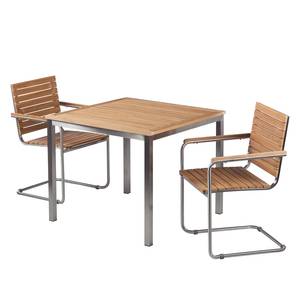 Table et chaises de jardin TEAKLINE 3B Teck massif / Acier inoxydable