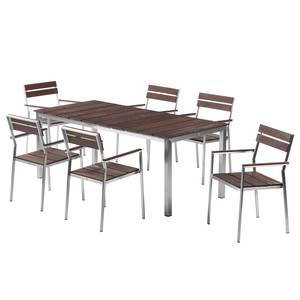 Ensemble de jardin Teakline Premium II Teck massif / Acier inoxydable - Marron foncé