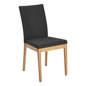 Ensemble table et chaises Vallenar III Chêne sauvage massif - Noir