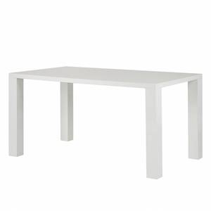 Eettafel Acle hoogglans wit - 180x90cm