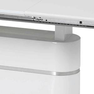 Table extensible Almansa Blanc brillant / Chrome