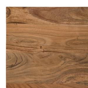 Table Amla Acacia massif / Métal - Acacia / Anthracite - 160 x 100 cm