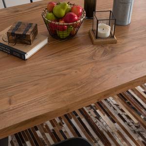 Eettafel Amla massief acaciahout/metaal - acaciahout/antracietkleurig - 160x100cm