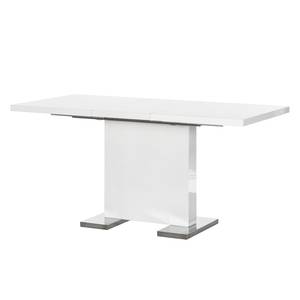 Table extensible Anne Blanc brillant