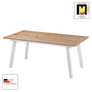 Table Anzio Chêne de poutre / Blanc