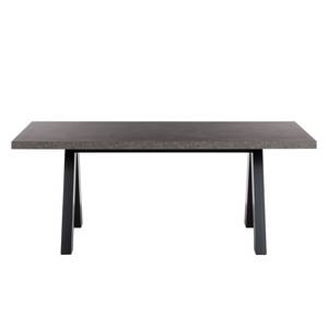 Table Apex Gris béton / Noir mat
