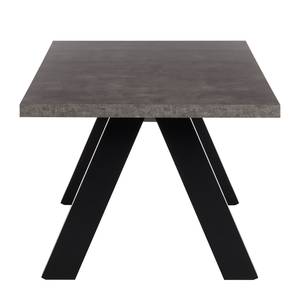 Eettafel Apex betonnen look/mat zwart