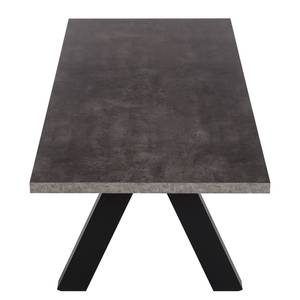 Table Apex Imitation béton / Noir mat