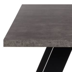 Table Apex Gris béton / Noir mat