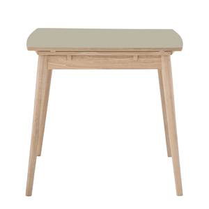 Table extensible Arvid Chêne partiellement massif - Sable - Largeur : 122 cm - Chêne clair