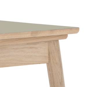 Table extensible Arvid Chêne partiellement massif - Sable - Largeur : 122 cm - Chêne clair