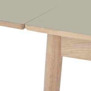 Table extensible Arvid Chêne partiellement massif - Sable - Largeur : 122 cm - Chêne clair