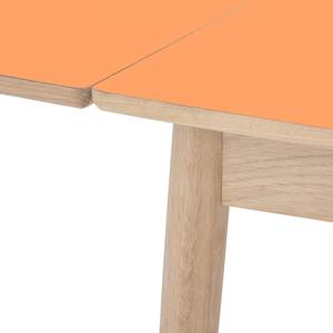 Table extensible Arvid Chêne partiellement massif - Orange - Largeur : 122 cm - Chêne clair