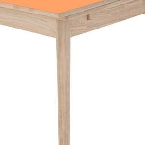 Table extensible Arvid Chêne partiellement massif - Orange - Largeur : 122 cm - Chêne clair