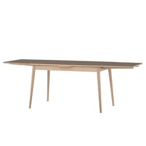 Table extensible Arvid Chêne partiellement massif - Taupe - Largeur : 122 cm - Chêne clair