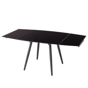 Eettafel Atassu (uitschuifbaar) glas/metaal - zwart