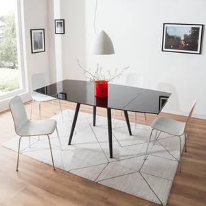 Table extensible Atassu Verre / Métal - Noir