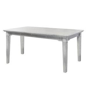 Table extensible Aylin Peuplier partiellement massif Blanc vieilli - 180 x 80 cm