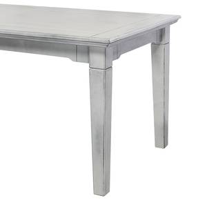 Table extensible Aylin Peuplier partiellement massif Blanc vieilli - 180 x 80 cm