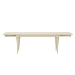 Table Azjana Pin parasol massif - Beige clair - Avec rallonge des deux côtés