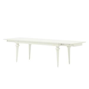 Table Azjana Pin parasol massif - Pin blanc verni - Avec rallonge des deux côtés