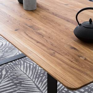 Eettafel BalliduWOOD massief eikenhout/metaal - Breedte: 180 cm