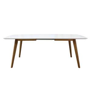 Table extensible Bess IV Partiellement en chêne massif - Blanc