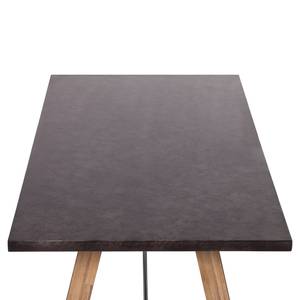 Table Béton Acacia partiellement massif / Imitation béton - 200 x 100 cm